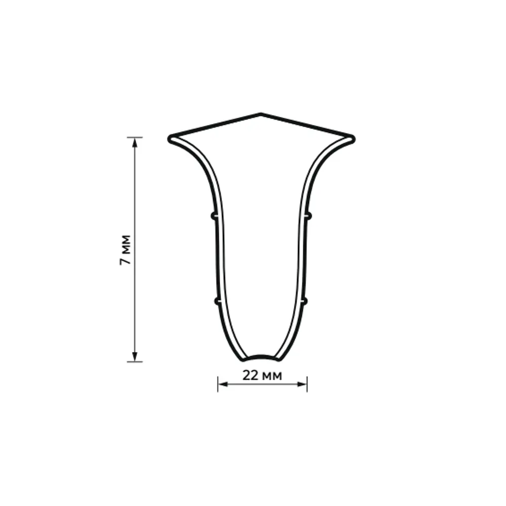 83411582 Угол для плинтуса внутренний Artens Дуб Норвежский 70 мм 2 шт. STLM-0892348  - Вид №4