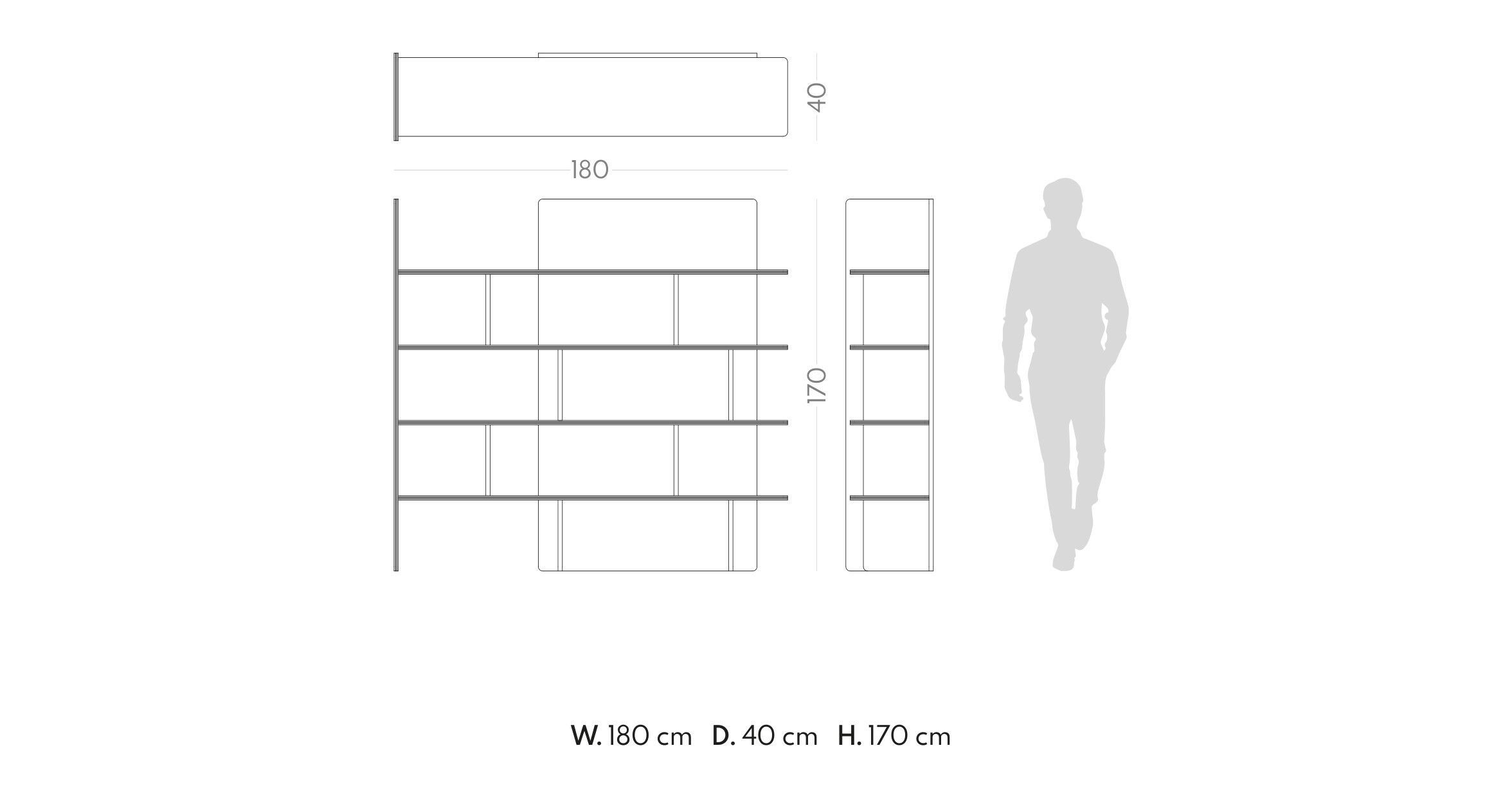 Деревянный книжный шкаф PRADDY Natur ARCH-00070029 - Вид №6