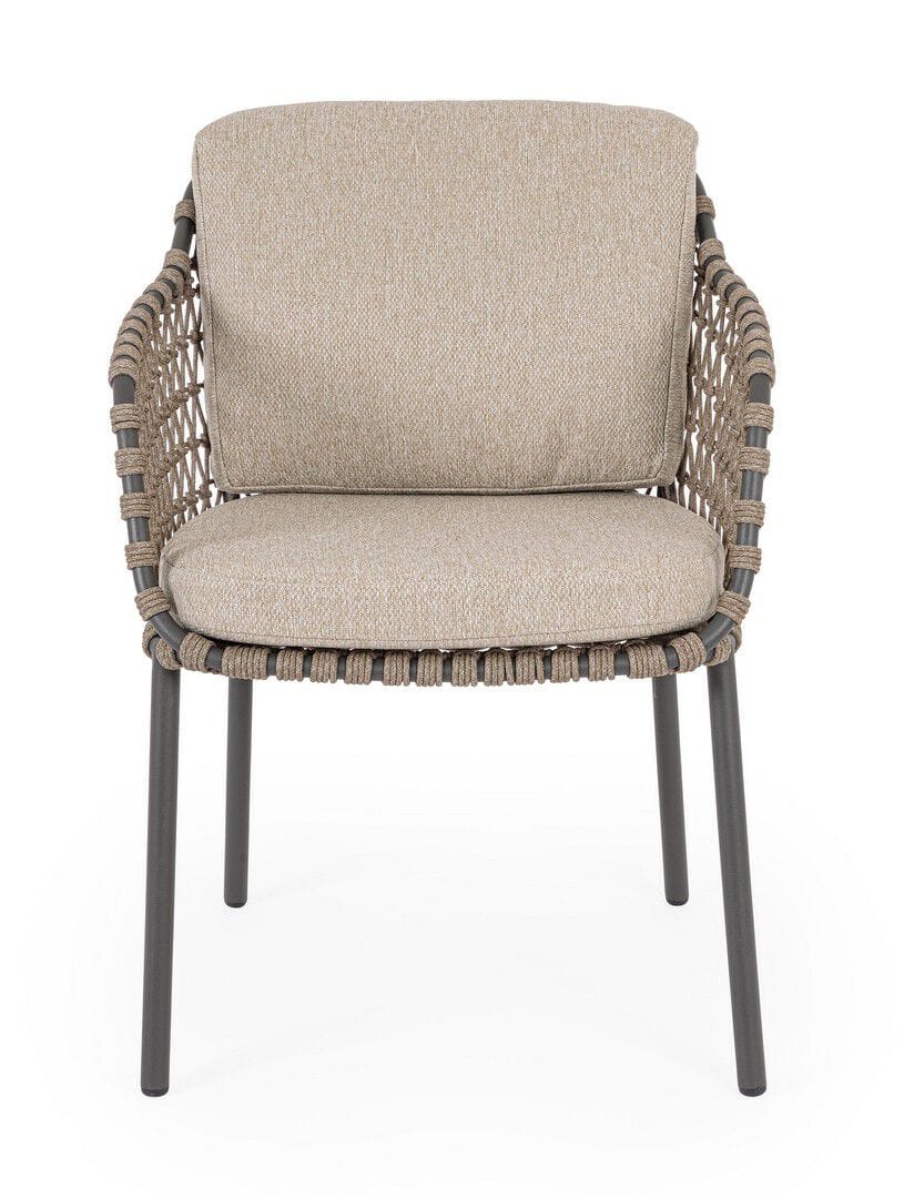 Веревочный садовый стул со встроенной подушкой BIZZOTTO Ivissa ARCH-00125255 - Вид №3