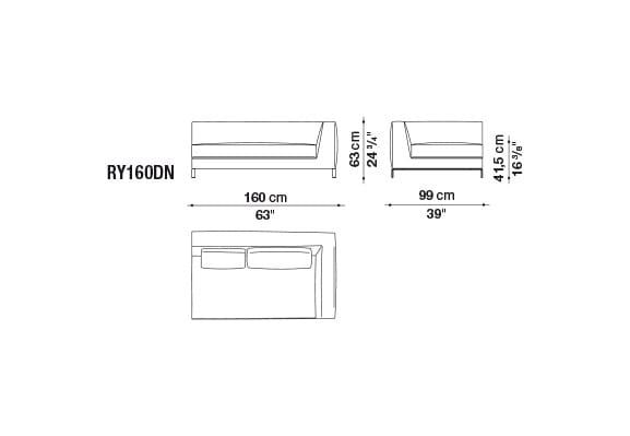 Угловой диван из ткани B&B Italia ARCH-00050600 - Вид №7