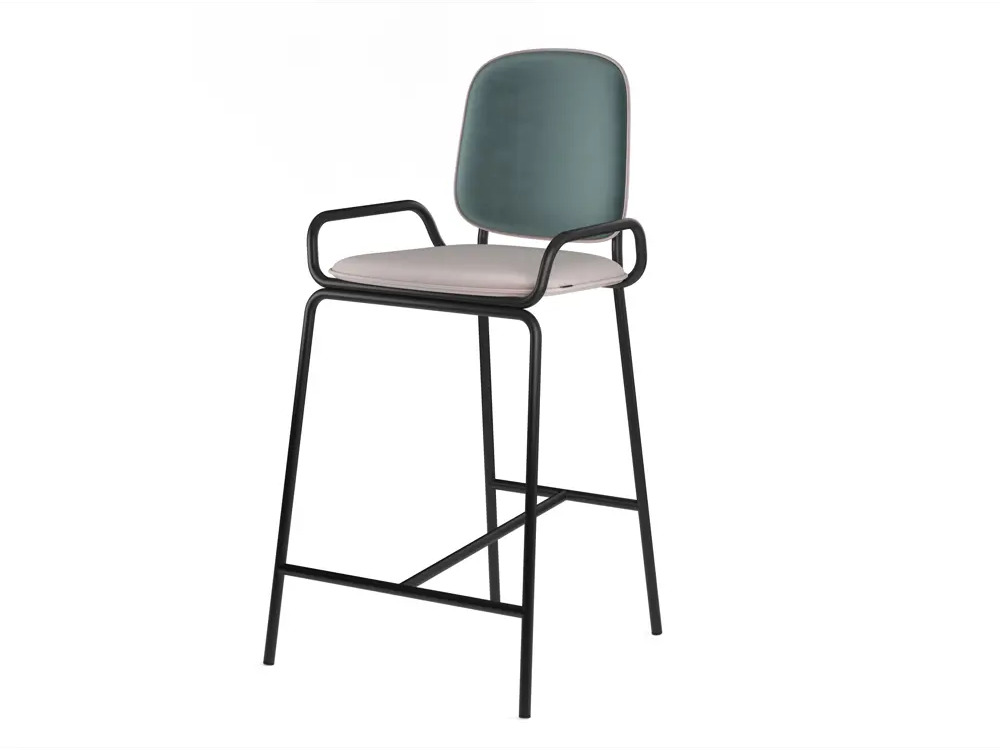 91056964 Полубарный стул Latitude 2 frame 52.7x95.8x53.9 цвет зеленый/розовый STLM-0875295