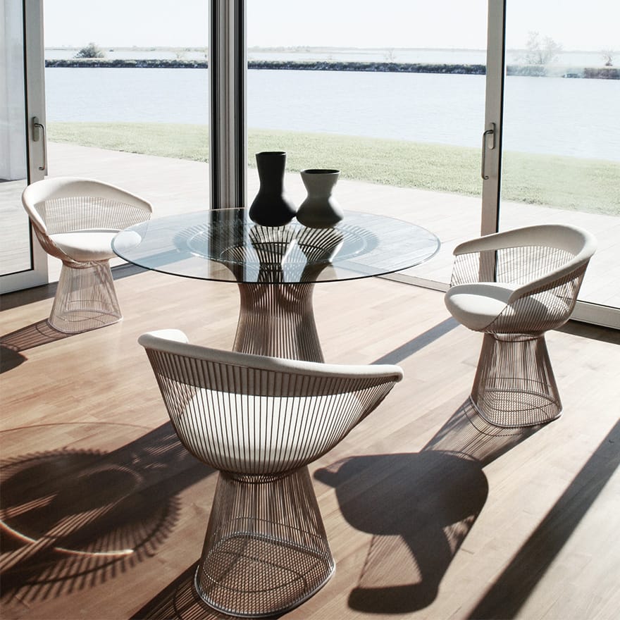 Стальной стул с подлокотниками Knoll Platner ARCH-00027381 - Вид №5