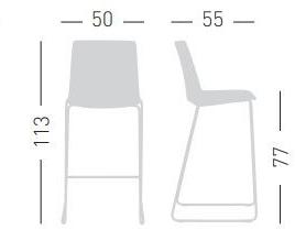 GABER Табурет из технополимера со спинкой Jubel sun-id-1423871 - Вид №10