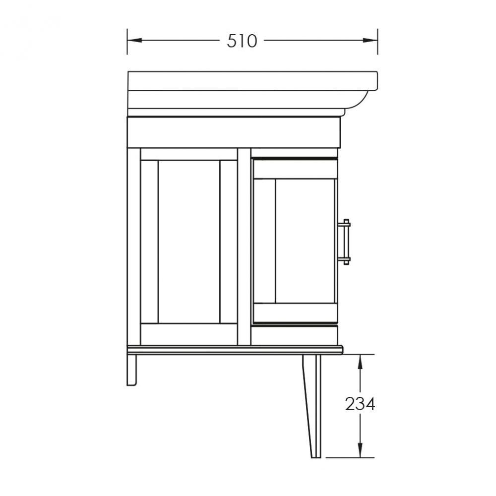 IMSR18 Carlyon Thurlestone 2-дверный настенный туалетный столик Carlyon Imperial  - Вид №3