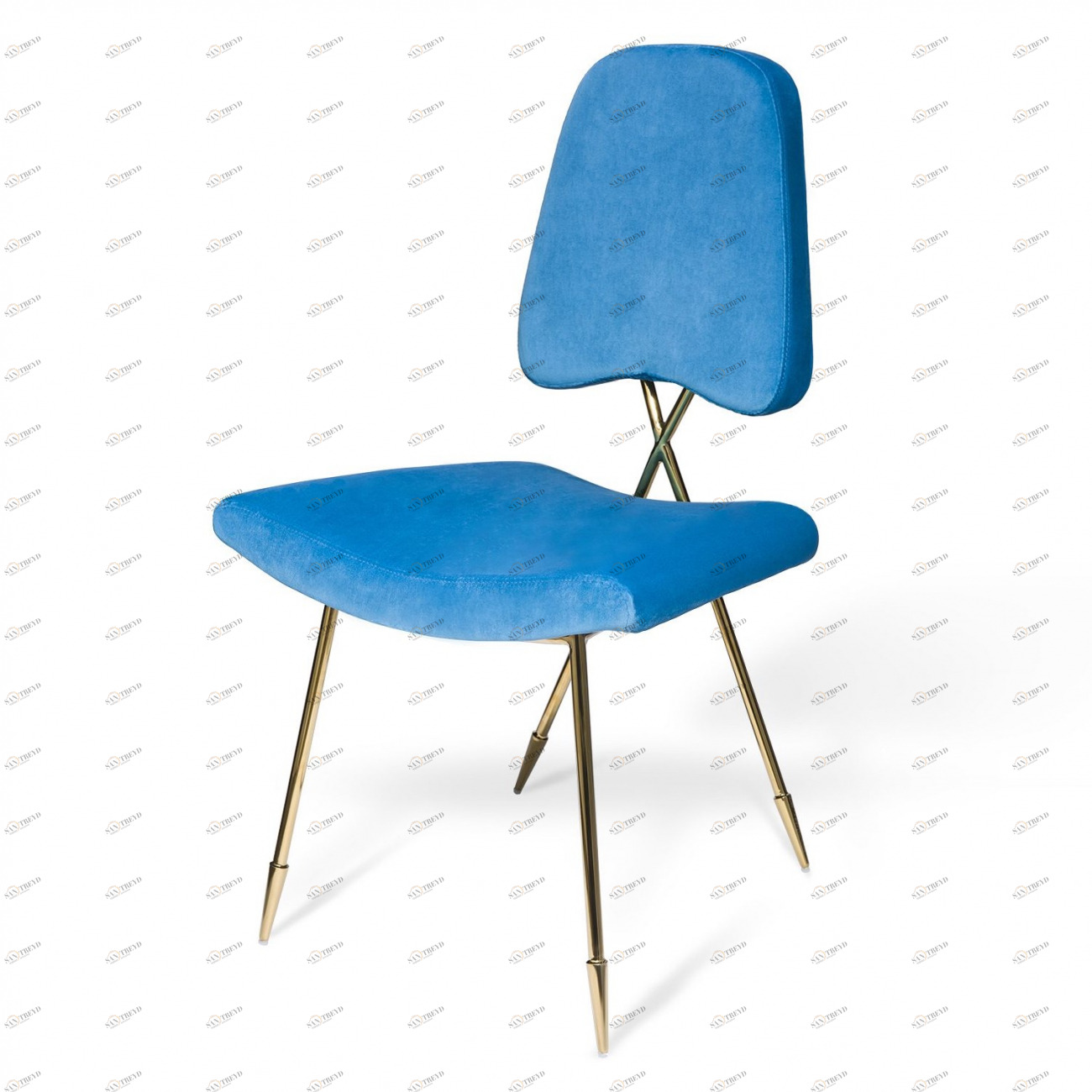 Стул дизайнерский синий Maxime Blue KELLY LOUNGE  210982 Голубой 