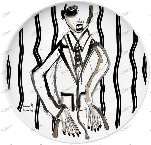 Kiasmo Керамическая тарелка Portrait K+mp4