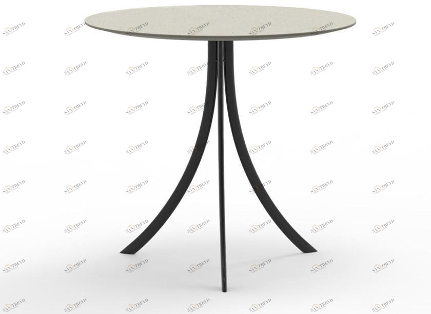 EXPORMIM Круглый садовый стол из нержавеющей стали Bistro C903 r 80 Bistrò