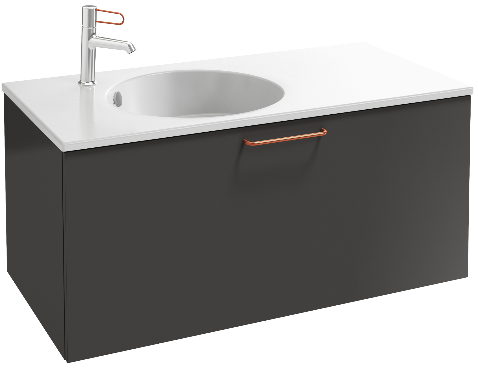 EB2514-R7-M90 Тумба под столешницу 100 см, 1 верхний ящик, бронзовая ручка JACOB DELAFON ODÉON RIVE GAUCHE ODEON RIVE GAUCHE