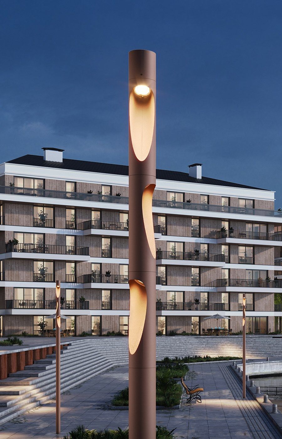 Стальной светодиодный светильник Corten™ Louis Poulsen Flindt ARCH-00076052 - Вид №2