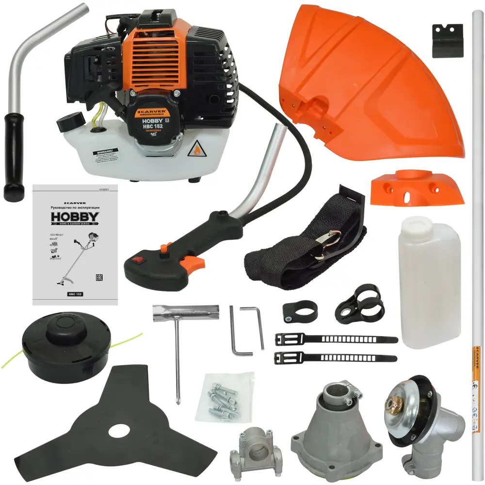 Бензиновая мотокоса Carver Hobby HBC-152 для эффективного скашивания травы 89419391 STLM-1566535 - Вид №1