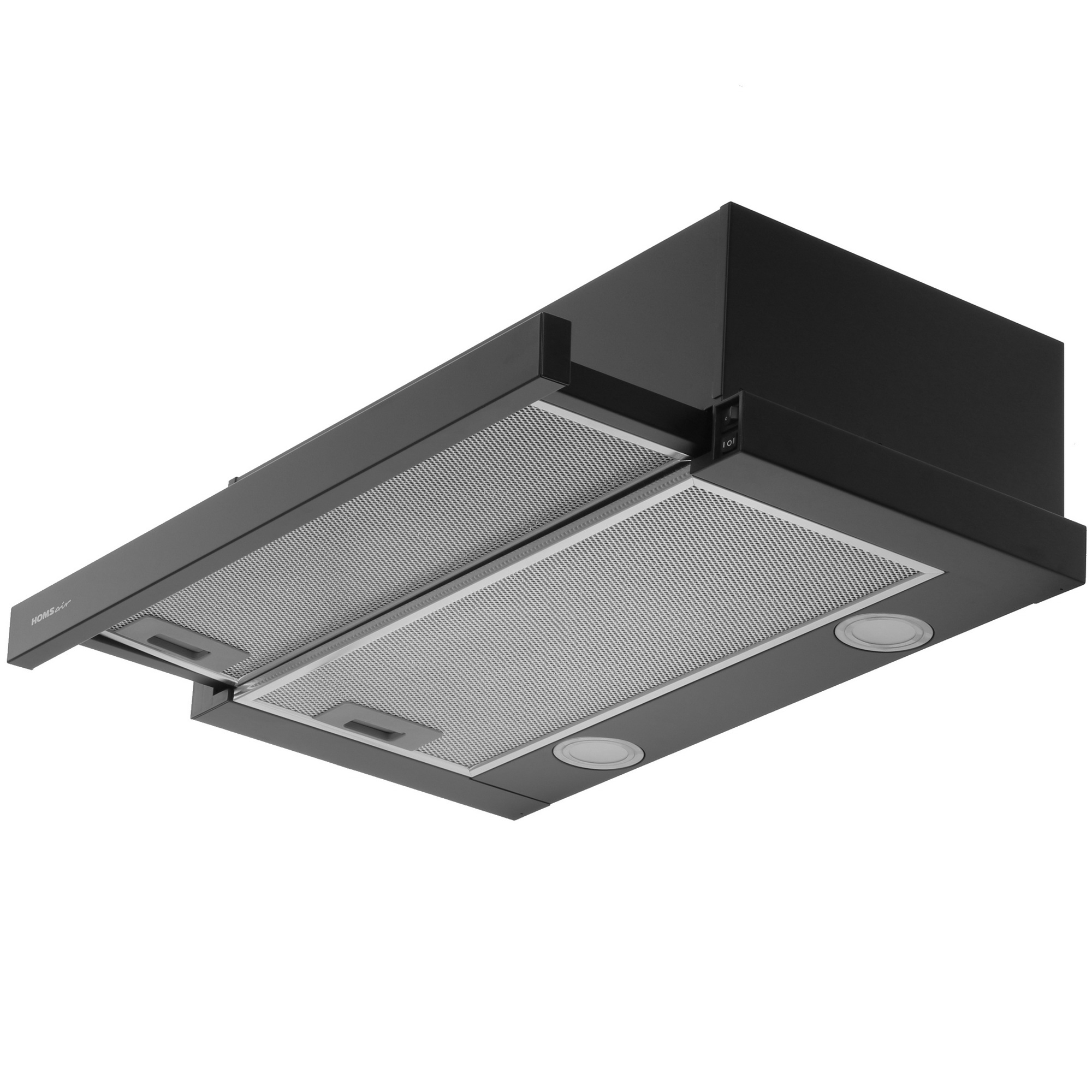 8160083 Вытяжка телескопическая HOMSair FLAT 60 черный/черный STDN-0035128 - Вид №2