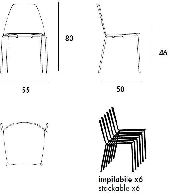 Sovet italia Штабелируемый стул из фанеры Sila sun-id-1410366 - Вид №2
