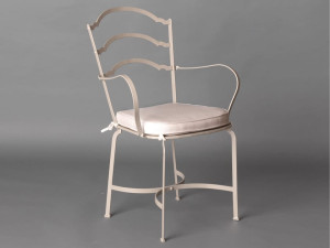 Садовый стул из нержавеющей стали с подлокотниками