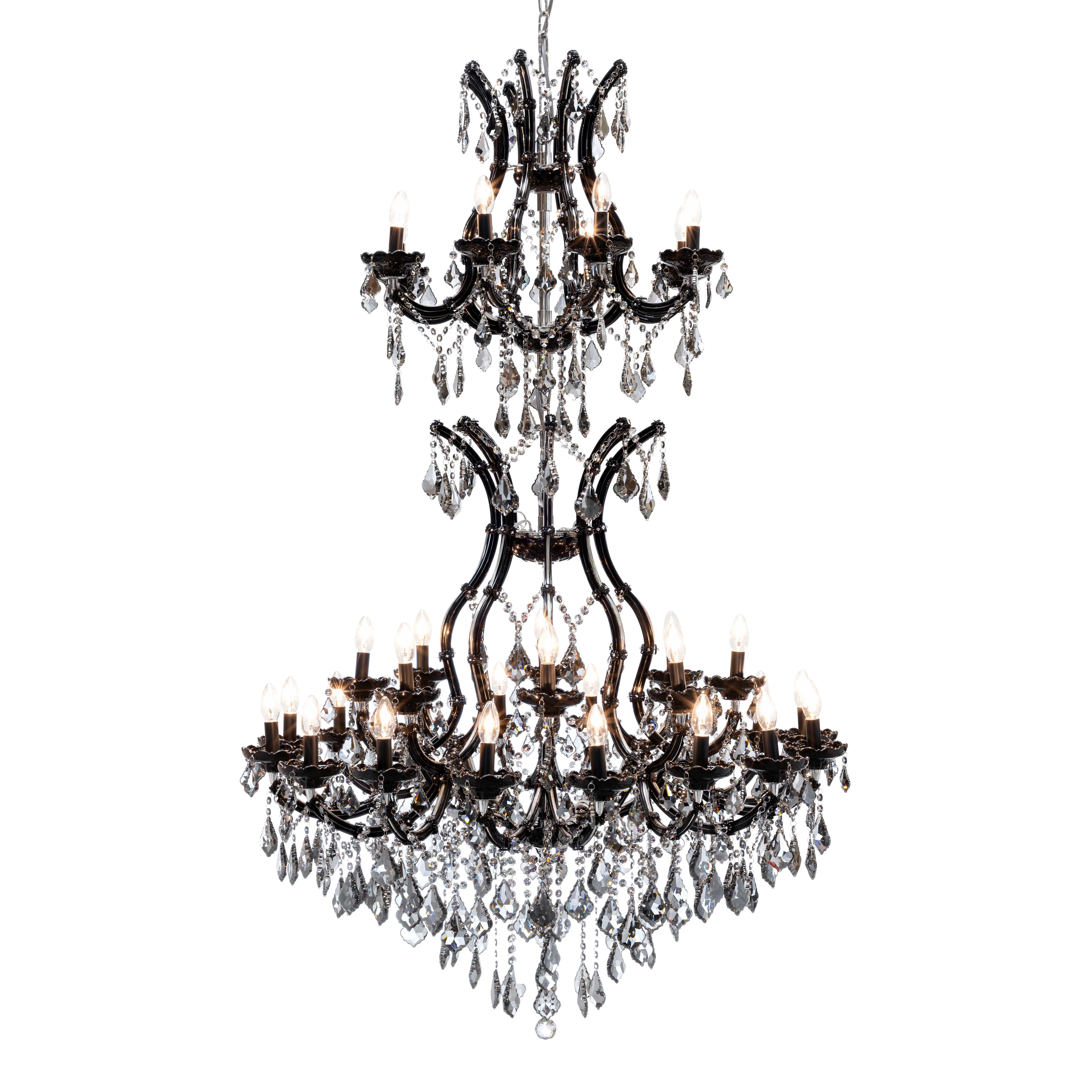 500303-BS ABHIKA ЛАМПЫ ПЛАМЕНИ2 32 BLACK/SILVER  - Вид №3