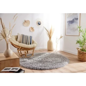 91581099 Ковер Rhapsody 2501 906 круг Ø160 см Шерсть цвет Серебряный STLM-1064987