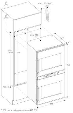 Gaggenau Двойная духовка класса а Serie 400 Bx480112 - Вид №1