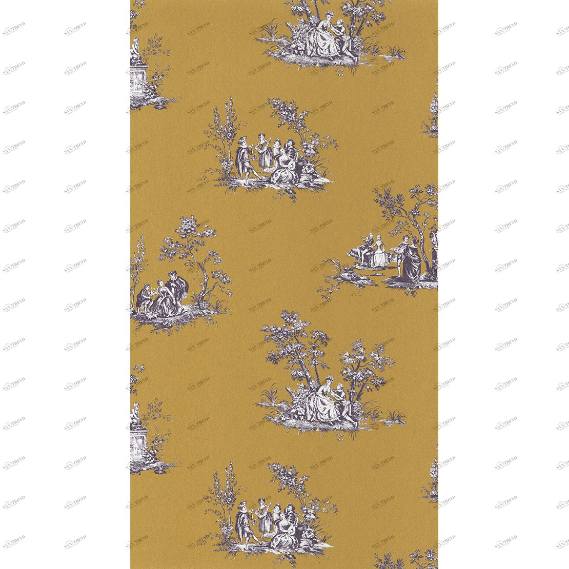 Рулон обоев FONTAINEBLEAU FONT81512104. Основа нетканый материал Casadeco