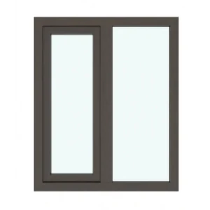 Окно пластиковое ПВХ Рехау одностворчатое 1175x1200 мм (ВхШ) правое двухкамерный стеклопакет белый/темный дуб