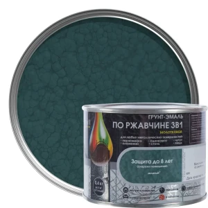Грунт эмаль по ржавчине 3 в 1 молотковая Dali Special цвет зеленый 0.4 кг