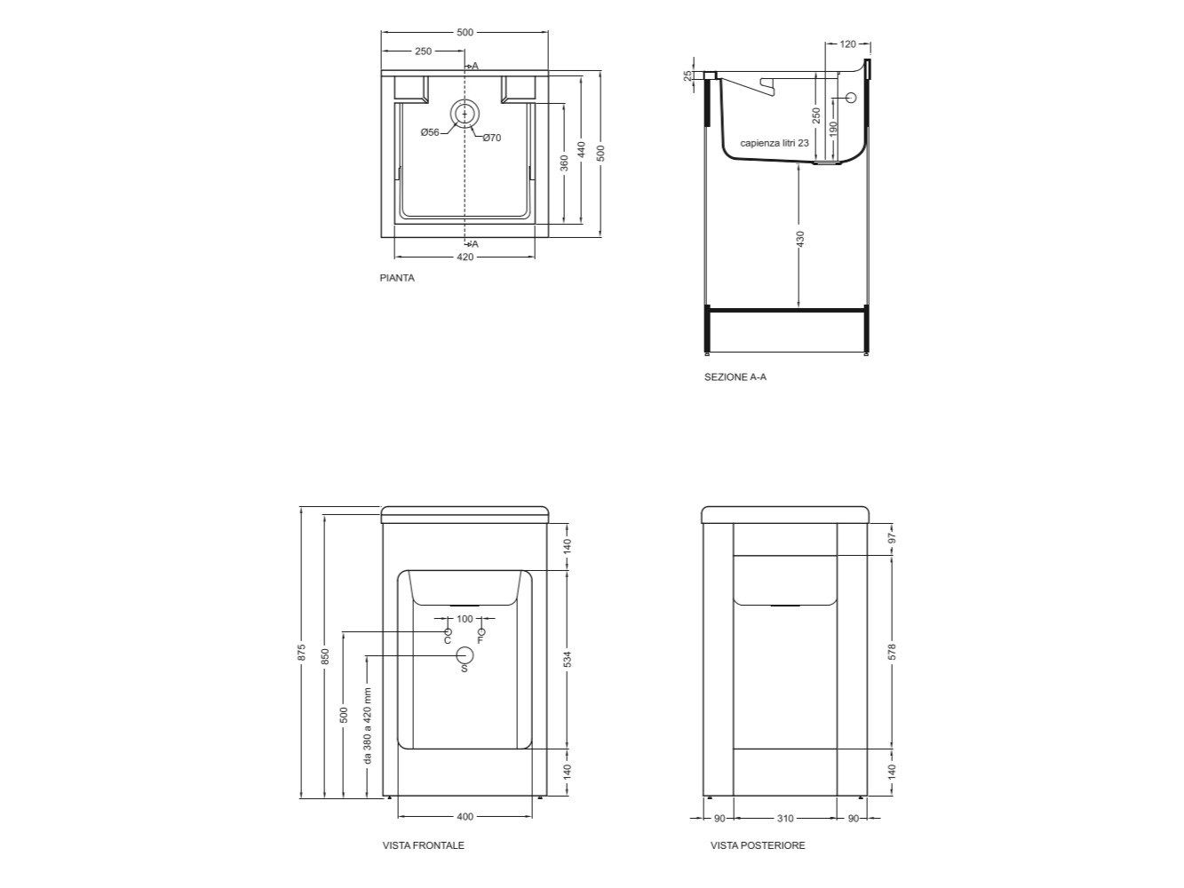 Шкаф для белья из АБС-пластика с дверцами на открытом воздухе COLAVENE Лавакрил ARCH-00015149 - Вид №8