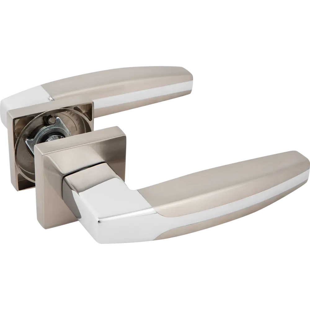 Ручка дверная Armadillo Arc USQ2, без запирания, цвет матовый никель/хром STLM-2153241