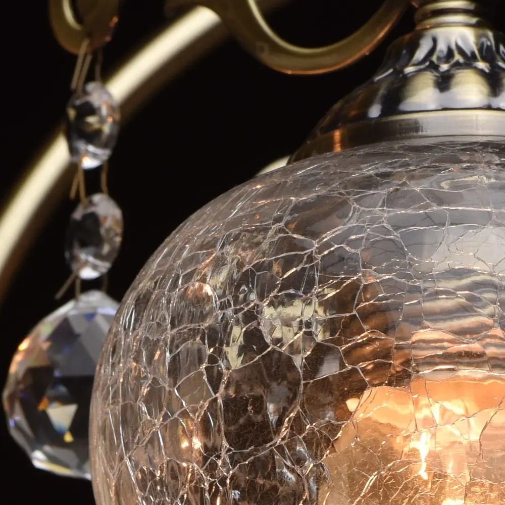 Люстра Моника 5xE27x60 Вт, металл/стекло, цвет бронза/прозрачный MW-Light STLM-2060605 - Вид №4