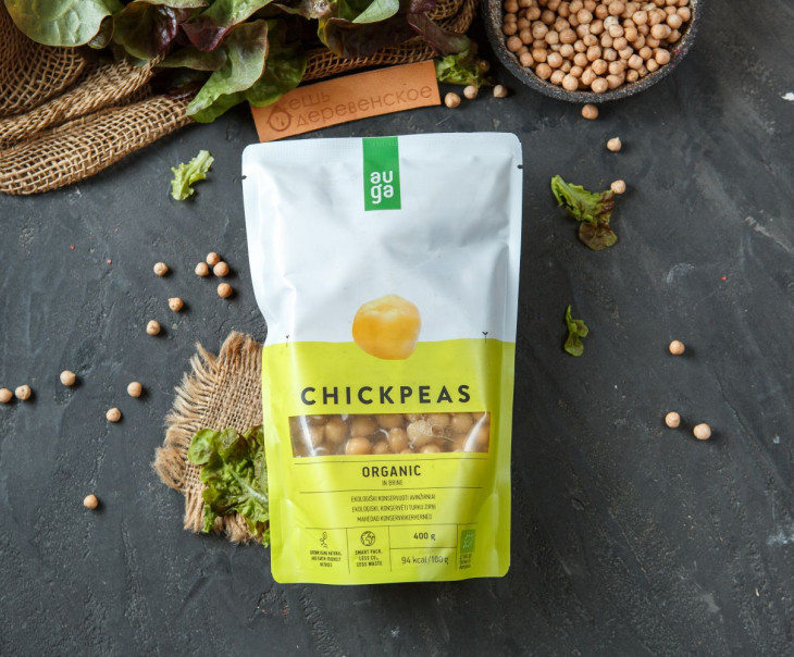 6093 Нут консервированный в рассоле Вкусляндия 