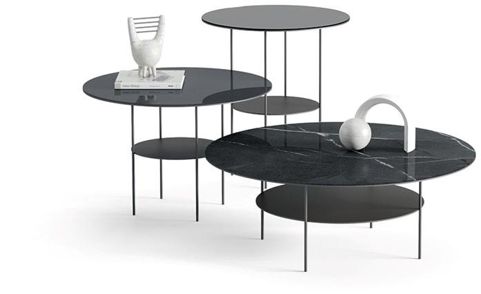 TUMIDEI Круглый журнальный столик из лакированного стекла sun-id-1394217 - Вид №3