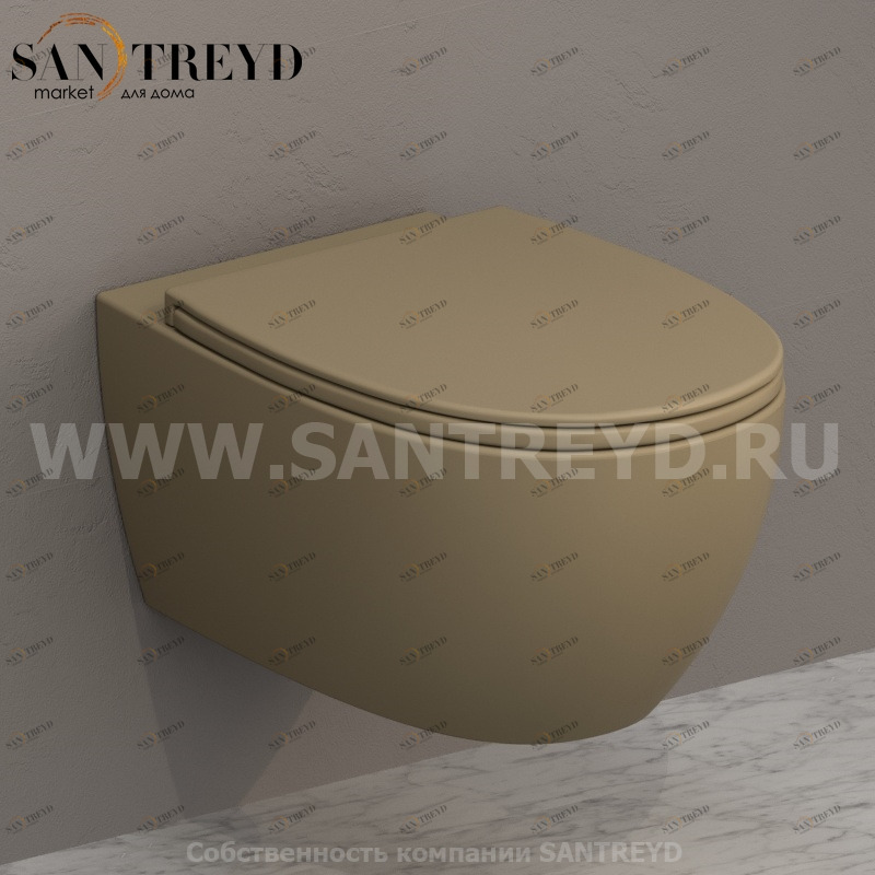 MDS02PA Подвесной унитаз настенный Бежевый Ceramica Globo 4ALL Италия