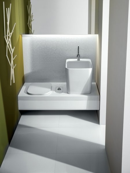 YXJX01 G-FULL 120x50 туалет слева с раковиной Hatria  - Вид №1