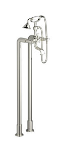 Напольный смеситель для ванны с 2 колоннами и душевым гарнитуром. WE ARE IB hr700pl Platinum Hermes
