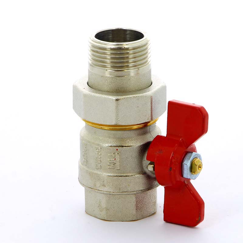 Кран шаровой НВ с разъемным соединением для коллектора бабочка TIEMME 1" 2120002 - Вид №4