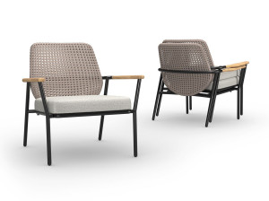 Ткань сад стул с подлокотниками