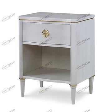Тумбочки 17584-830-132 Halley Nightstand - White Dove Ambella 