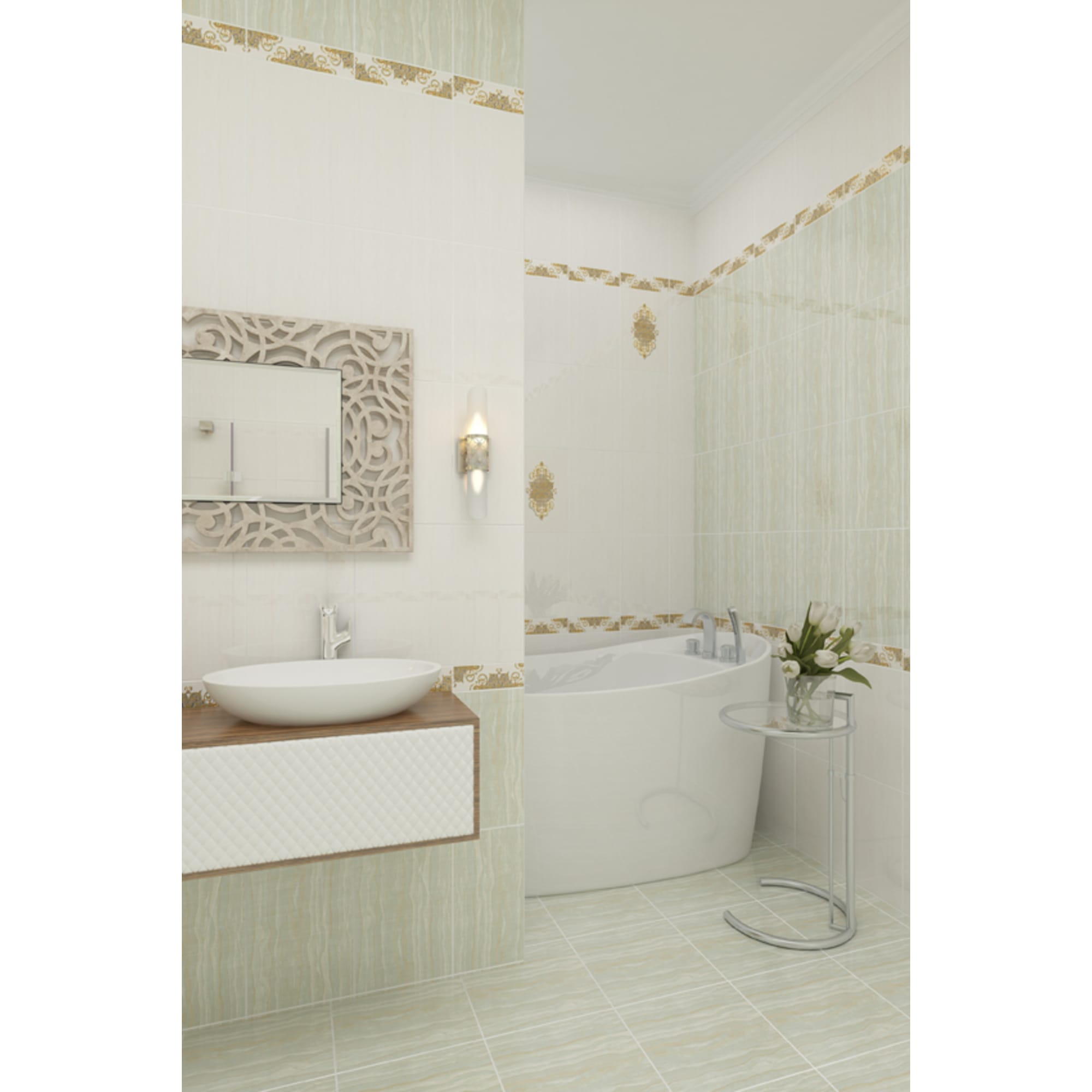 17101001 Бордюр « В» 25х6.5 см Монте-Карло Santreyd  - Вид №5