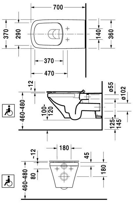 255909 Подвесной унитаз настенный Белый Duravit Durastyle Германия - Вид №1