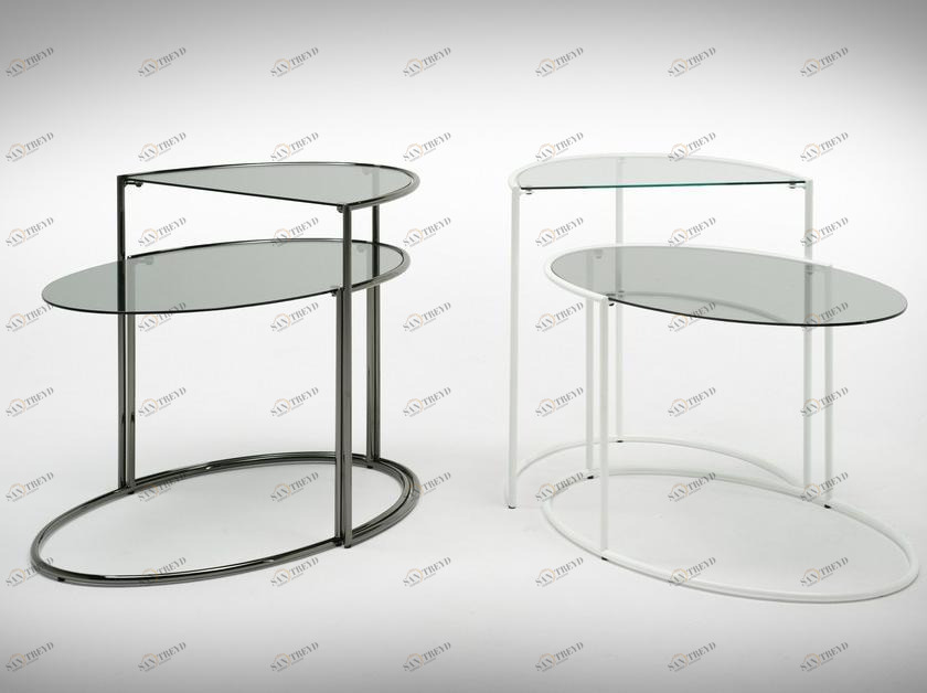 F.lli Orsenigo Журнальный столик из стали и хрусталя sun-id-1379751