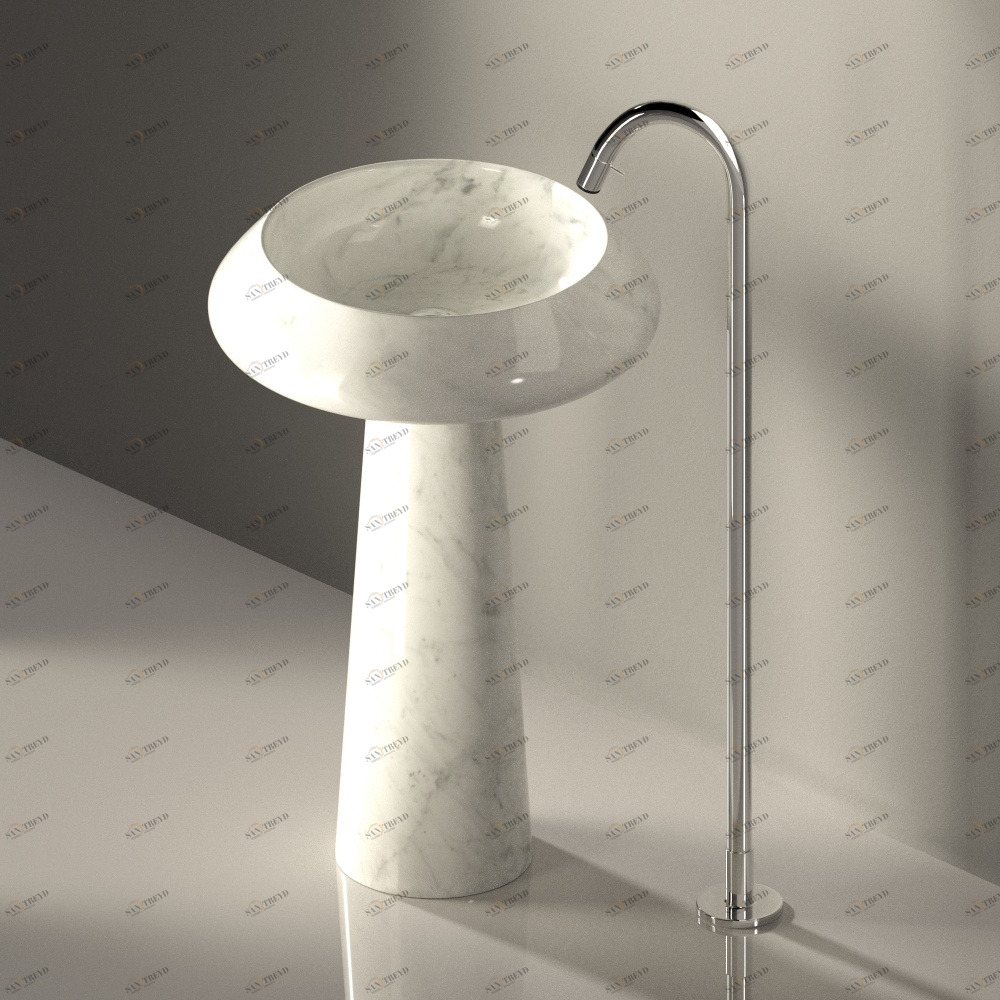 ACER1082FCARRARA Напольная раковина стоящая круглая Agape 