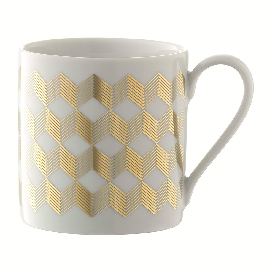 P035-12-145 Кружка signature, chevron, 340 мл, золото LSA International 