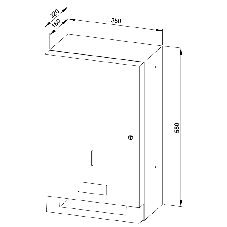 731475 Электронный диспенсер рулонов бумаги с питанием от трансформатора WP1610 WAGNER_EWAR A-LINE Wagner Ewar  - Вид №1