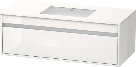 KT689600707 Тумбочка подвесная для встраиваемого снизу умывальника f-bonded Ketho #KT6896 1200 x 550 мм Бетонно-серый матовый декор Duravit - Вид №2