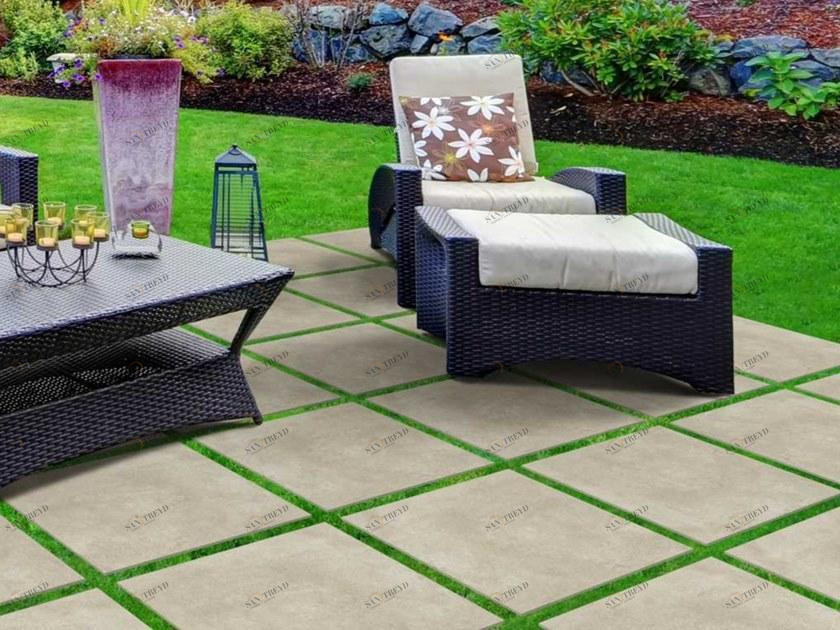 MVB Пол для улицы из керамогранита с эффектом бетона Gres sun-id-1486696