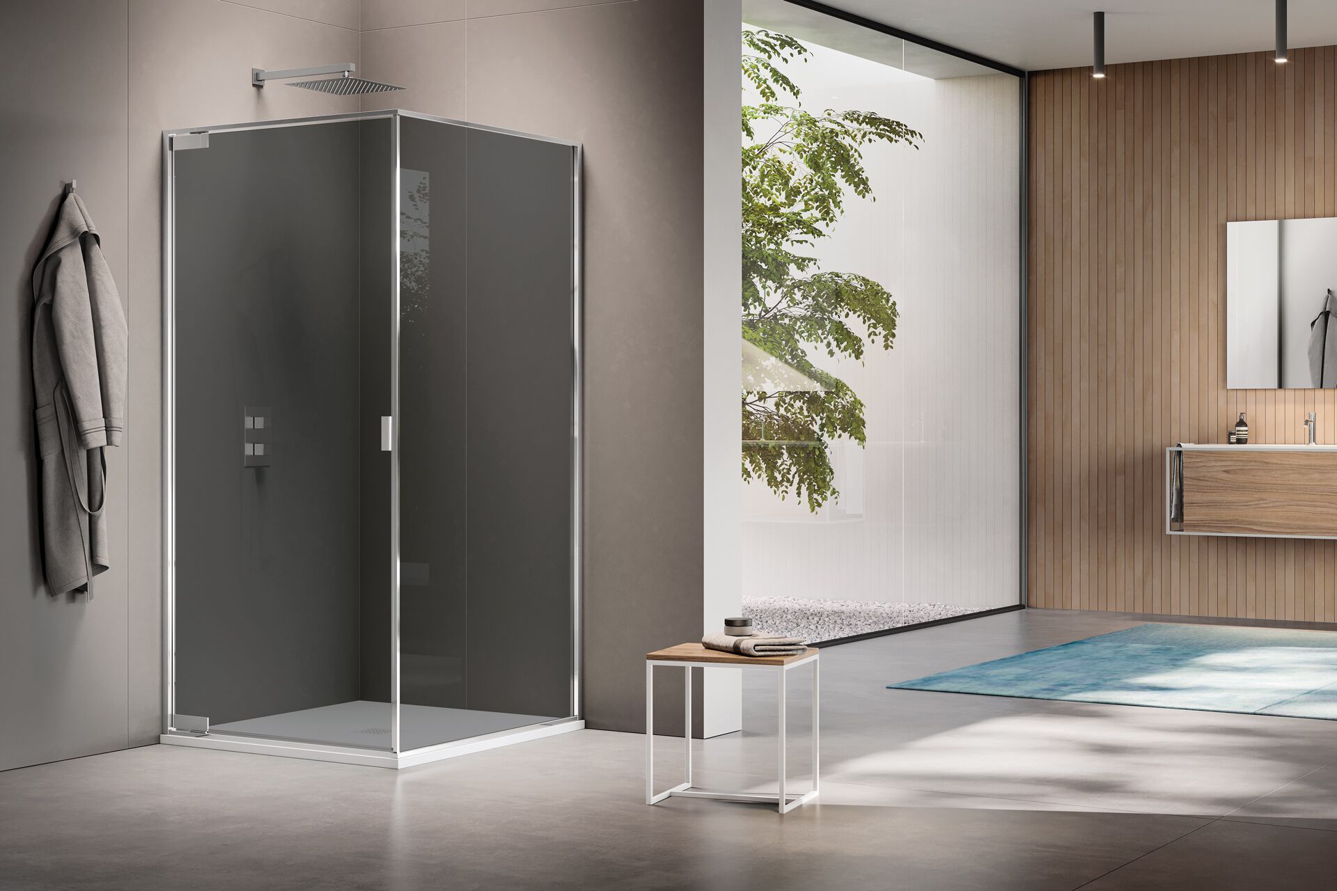 Поворотная поворотная дверь только для угла с фиксированной стеной Samo PYXIS ARCH-00054443 - Вид №3