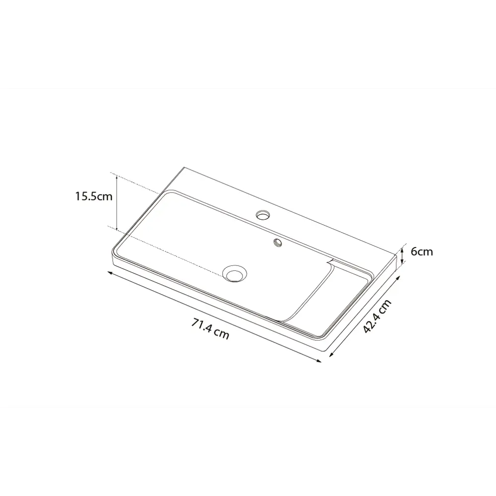 Sensea Easy — накладная раковина 71 см для компактной ванной 82644555 STLM-0032803 - Вид №14