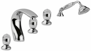 Rubinetteria Giulini Комплект для ванны на 5 отверстий с ручным душем Persia crystal - persia F3860/s