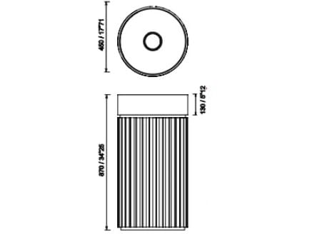 Lavabo rotondo freestanding in Solid Surface MOMA Design Tower Paris ARCH-00024468 - Вид №2