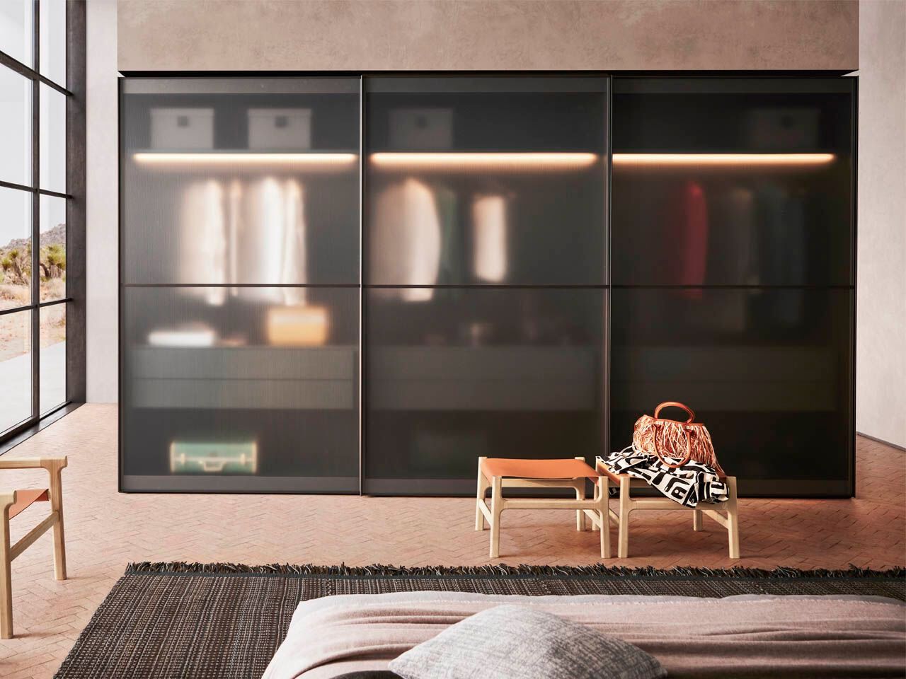 Секционный шкаф из дерева и стекла Pianca MURANO ARCH-00143343 - Вид №4