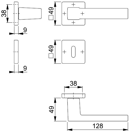 HOPPE Алюминиевая ручка с матовой отделкой sun-id-1366618 - Вид №3