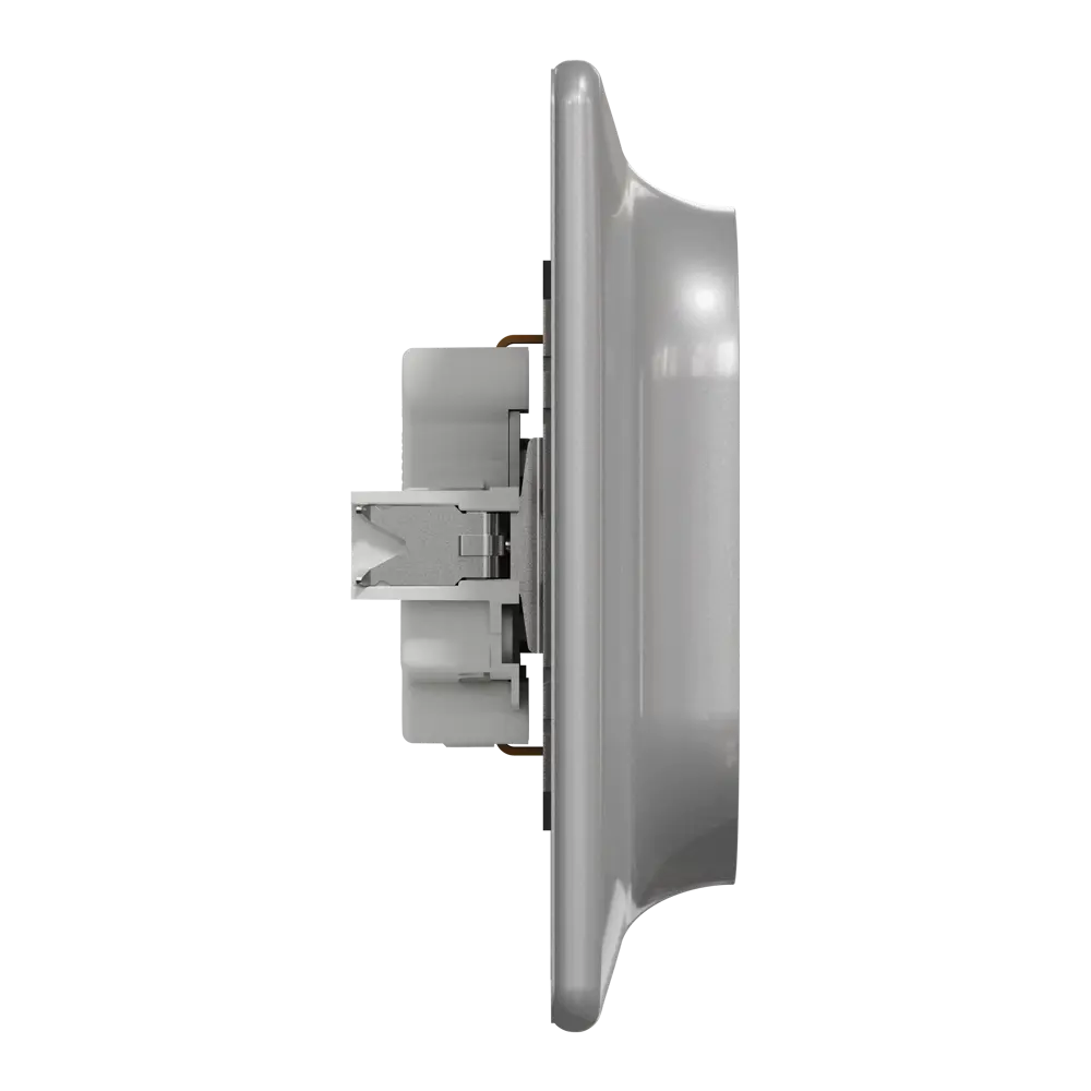 Двойная розетка встраиваемая Systeme Electric Sedna Design с заземлением, цвет алюминий STLM-2073081 - Вид №2