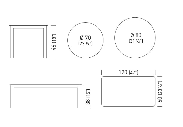 Круглый или прямоугольный журнальный столик из мрамора или керамогранита GABER TAG MARBLE & PORCELAIN ARCH-00059435 - Вид №4